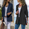 Women Jacket Lapel Long Sleeve Casual Slim Blazer Coat Suit Jacket