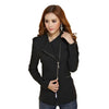 Women Jacket Long Sleeve Top Office Lady Zipper Blazer Suit Slim Fit Lapel Jacket Tops Coat Formal Outwear #734