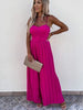 Women Jumpsuits Summer Spaghetti Straps Rompers Casual Playsuits Solid Wide Leg Pants Ladies Elegant Jumpsuit With Belt