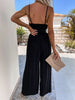 Women Jumpsuits Summer Spaghetti Straps Rompers Casual Playsuits Solid Wide Leg Pants Ladies Elegant Jumpsuit With Belt