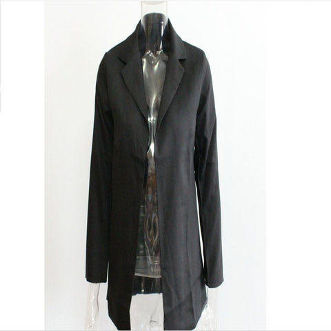 Fashion Women Ladies Casual Cardigan Notched Long Sleeve Coat Suit Slim Top Blazer Jacket Outwear Coat