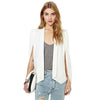 Fashion Women Lapel Split Long Sleeve Solid Color Pockets jacket Casual Blazer Cape Suit Coats 2XL