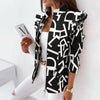 Women Leopard Print Coats Jackets Autumn Stand Collar Zipper Ruffle Long Sleeve Jacket Casual Blazer Cardigan Outerwear