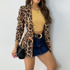 Women Long Sleeve Jacket Top Ladies Casual Leopard Print Cardigan Outwear Coat Jacket