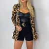 Women Long Sleeve Jacket Top Ladies Casual Leopard Print Cardigan Outwear Coat Jacket