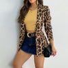 Women Long Sleeve Jacket Top Ladies Casual Leopard Print Cardigan Outwear Coat Jacket