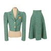 Women Office Lady Vintage Single-breasted Long Sleeve Short Blazer Coat Suit Jacket High Waist A-Line Skirt 2 Pieces Set