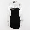 Women Sexy Patchwork Backless Mini Skin Tight Short Dress Ladies Summer Sleeveless Wrap Party Spaghetti Strap Dresses