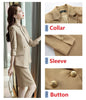 Women Skirt Suits Khaki Blazer and Jacket Sets Office Ladies Work Wear Business Beauty Salon Uniform