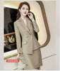 Women Skirt Suits Khaki Blazer and Jacket Sets Office Ladies Work Wear Business Beauty Salon Uniform