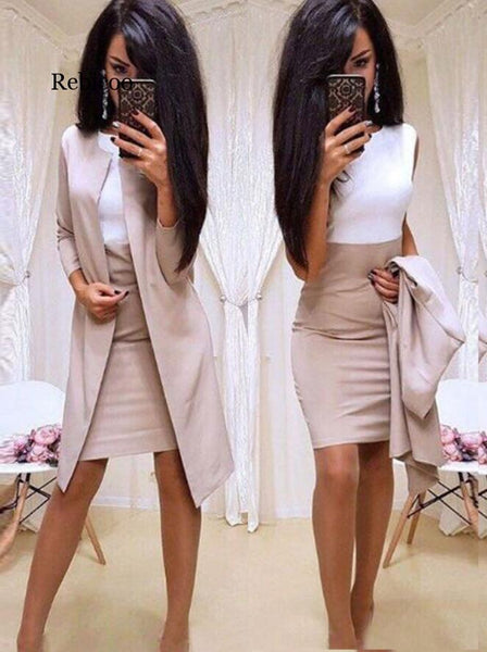 Women Skirt Suits One Button Notched Striped Blazer Jackets And Slim Mini Skirts Two Pieces Ol Sets Female Outfits