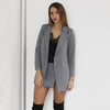 Women Skirt Suits One Button Notched Striped Blazer Jackets and Slim Mini Skirts Two Pieces OL Sets Female Outfits 2022