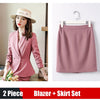 Women Skirt Suits Pink Blazer and Jacket Sets Office Ladies Work Business Beautician Uniform