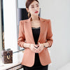 Fashion Women Solid Blazer Casual Womens Single Button Slim Jacket Female Top Coat Cape Ladies Blazers Plus Size Candy Color