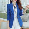 Fashion Women Solid Blazer Casual Womens Single Button Slim Jacket Female Top Coat Cape Ladies Blazers Plus Size Candy Color