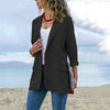 Women Solid Color Lapel Long Sleeve Casual Slim Blazer Coat Suit Jacket Slim Cardigan Top Outwear