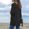 Women Solid Color Lapel Long Sleeve Casual Slim Blazer Coat Suit Jacket Slim Cardigan Top Outwear