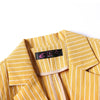 Women Stripe Blazer Temperament Formal Half Sleeve Slim Jacket Office Ladies Casual Work Coat