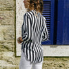 Women Striped Blouse Shirt Summer V-Neck Long Sleeve Casual Blouses Female Slim Blusas Shirts Tops