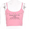 Fashion Women Summer Wear Strappy Tank Top Letter Printed Short Chic Slim Sexy Ladies Shirt Crop Tops