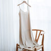 Women's Dress Summer Spaghetti Satin Long Maxi Woman Dress Very Soft Smooth Plus Size S-4XL M30262