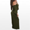 Fashion Women's Off shoulder Long Sleeve Loose Jumpsuit Bodycon Playsuit Long Pants Trousers Romper