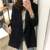 Women's jacket double-breasted blazer Black Woman jackets female Casual oversize Tops elegant Office Lady blazers Coat