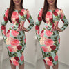 Womens Floral Print Women Belt Dress Bardot Bodycon Skater Ladies Cocktail