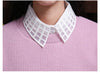 bead fake collar Soft Shirts Blouses Fake False Collar Choker Blouse turn down collar Decorative Neck Tie Women Necktie