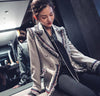 brand Gray twill blazer 2023 spring women 's Korean version double breast small suit jacket wj159
