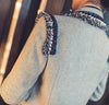 brand Gray twill blazer 2023 spring women 's Korean version double breast small suit jacket wj159