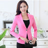 Fashion elegant autumn slim work wear women formal half sleeve sky blue blazers coats female office plus size jacket