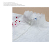 lace fake collar shirt Blouse Crystal decorative lady Geometric red false stand turn down detachable peter pan collar