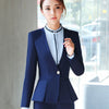 Fashion professional women blazer winter formal long sleeve slim V Neck one button jacket office ladies plus size work wear coat