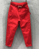 red loose Harem jeans female streetwear slim high waist Trousers Casual Ankle-Length denim cargo pants women