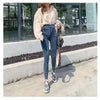 street wear skinny jeans Women vintage slim waist Ankle-Length pencil jeans 2022 waist chain boyfriend denim pants