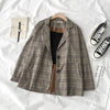 suit plaid jacket spring and autumn 2022 women's Korean style small sling + cardigan trendy pants