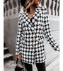 Fashion suit women blazer dress Autumn Winter Double Breasted Plaid Pocket Button Front Military Style Mini Dress
