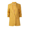 summer Women Skirt Suits Notched Cotton linen Blazer Jackets & Loose skirt Two Pieces OL Sets Female Outfits Women's Set