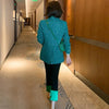 temperament sequined tweed double-breasted foreign style plaid suit jacket women's 2022 winter style