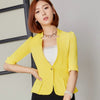 Fashion women blazer Business formal V Neck half sleeve jackets elegant office slim ladies plus size work wear coats