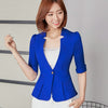 Fashion women blazer Business formal V Neck half sleeve jackets elegant office slim ladies plus size work wear coats