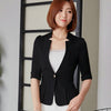 Fashion women blazer Business formal V Neck half sleeve jackets elegant office slim ladies plus size work wear coats