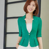 Fashion women blazer Business formal V Neck half sleeve jackets elegant office slim ladies plus size work wear coats