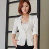 Fashion women blazer Business formal V Neck half sleeve jackets elegant office slim ladies plus size work wear coats