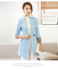 women blazers long sleeve slim jackets ladies Cape blazer design candy color Casual Coat