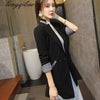 women blazers long sleeve slim jackets ladies Cape blazer design candy color Casual Coat