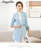 women blazers long sleeve slim jackets ladies Cape blazer design candy color Casual Coat
