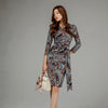 women elegant comfortable office dress  casual party work style autumn  mini v-neck pencil dress