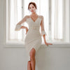 women  comfortable soft lace perspective sexy dress temperament elegant slim party simple asymmetrical dress